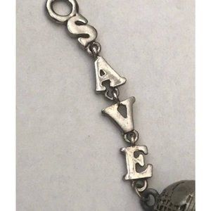 "Save Earth" VTG Key Chain Authentic Original Vintage Style